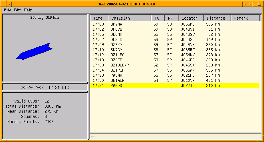 Screen shot Qt program